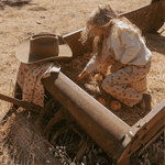 Organic Twill Barrel Pants - Rosebud by Makemake Organics