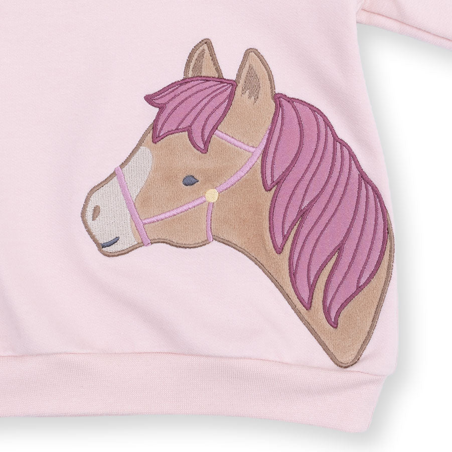 Horse Head - Oversized Sweatshirt by Angel Dear (view 3 of 4)