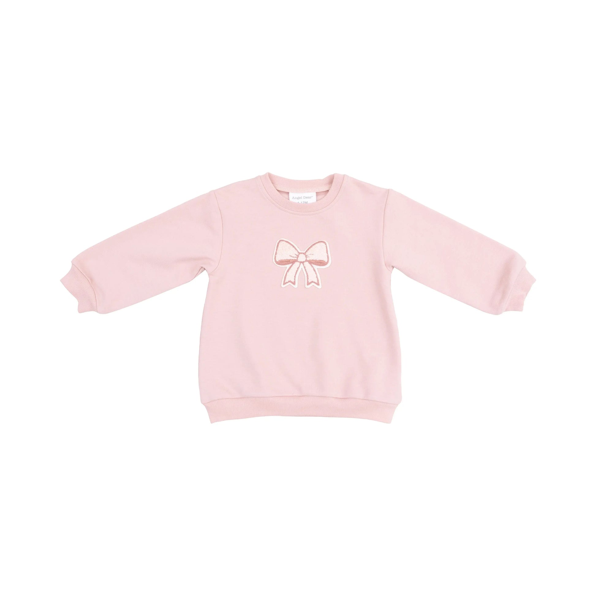 Oversize Sweatshirt and Leggings Set with Bow Applique in French Terry Angel Dear