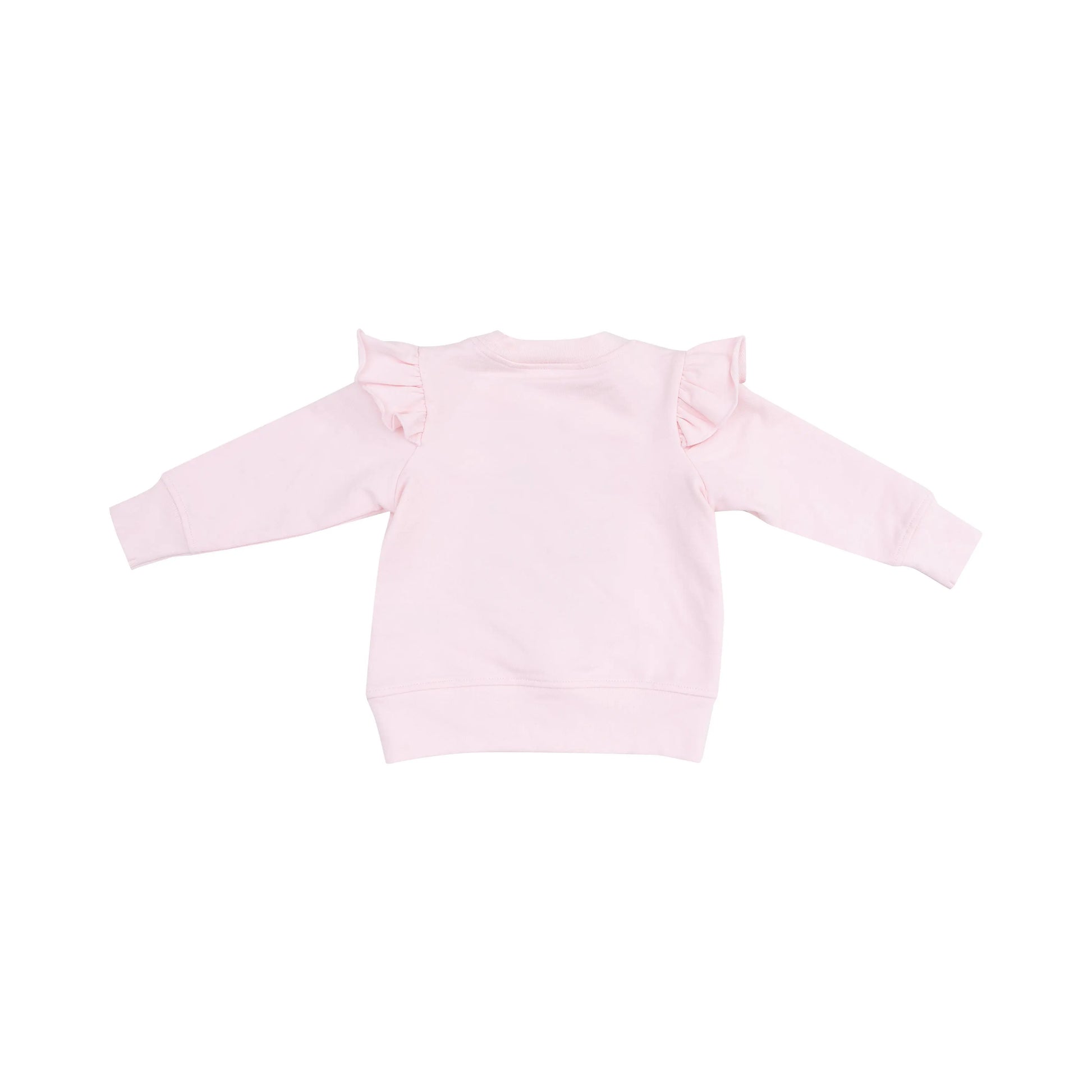 Ruffle Sweatshirt for Sibling Lil Sis with Embroidered Letters Angel Dear