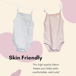 Feathers USA Baby Tank Top Bodysuits 2 Pack With Gentle Cotton For Baby Girls by Feathers USA at Everetts Place