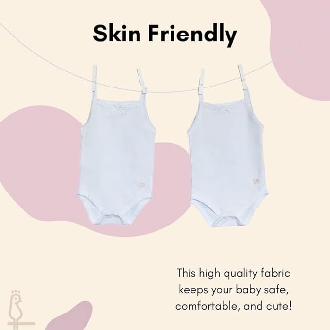 Feathers Tank Top Bodysuits for Baby Girl (2 Pack) Super Soft One-Piece Toddler Bodysuit by Feathers USA at Everetts Place