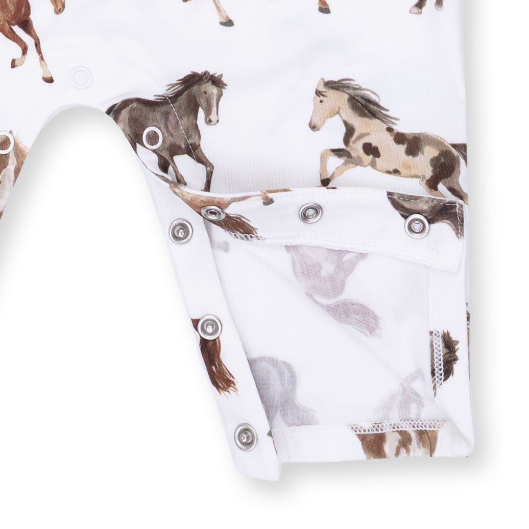 Wild Horses - Long Sleeve Cowboy Romper by Angel Dear
