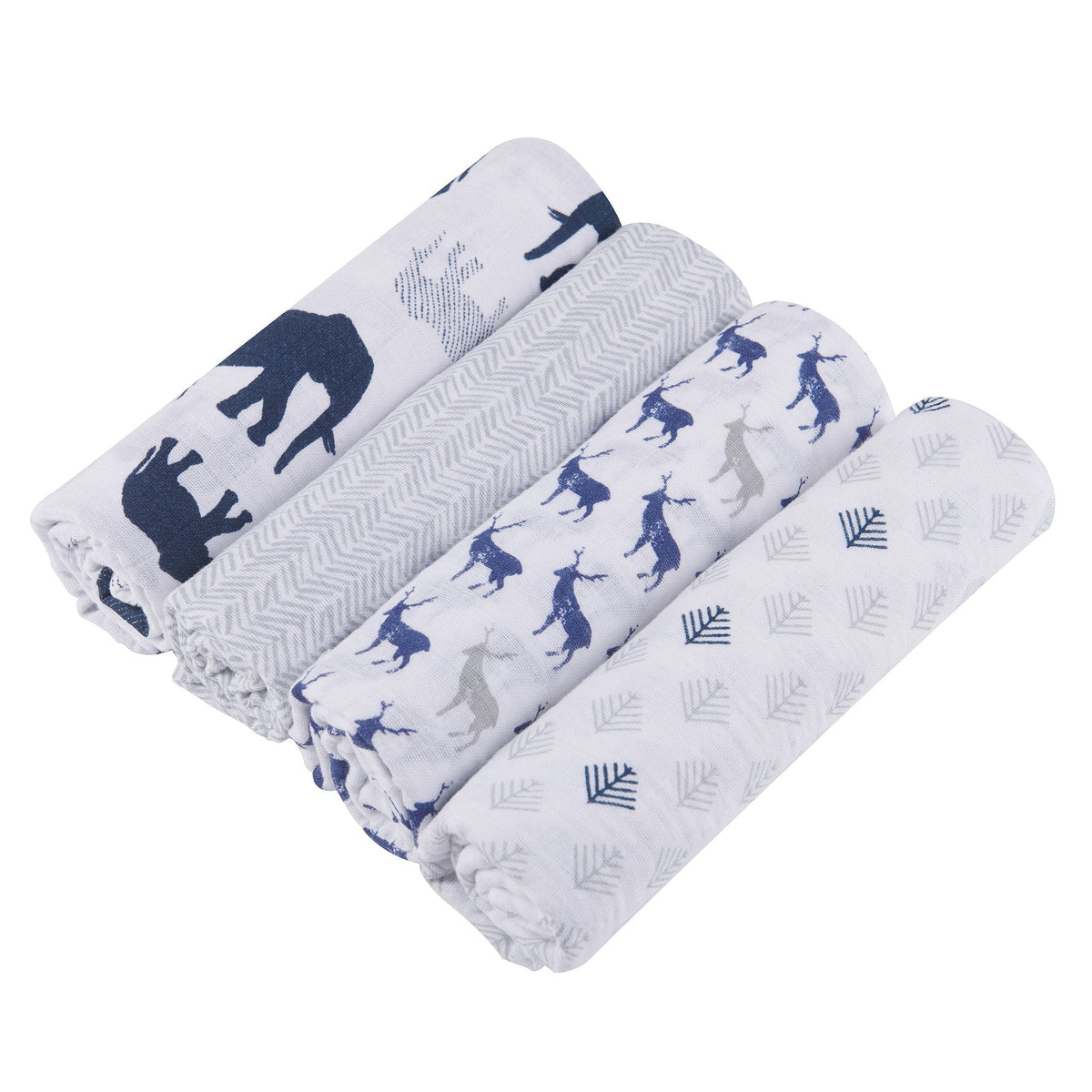 Cotton Muslin Swaddle, In the Wild, 4-Pack by Newcastle Classics (view 3 of 3)