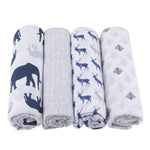 Cotton Muslin Swaddle, In the Wild, 4-Pack by Newcastle Classics (view 2 of 3)