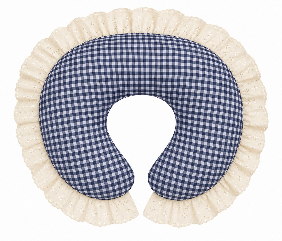 Ivory Eyelet Ruffle Original Nursing Pillow Cover by Little Mae & Co
