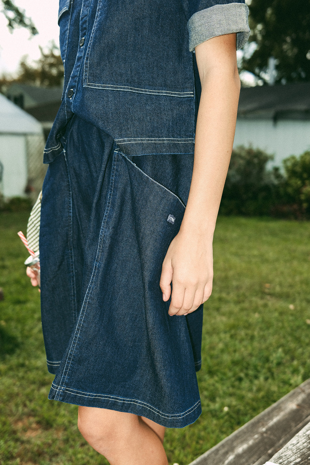 Crew Kids NY Riley Skirt Blue With Drawstring For Girls