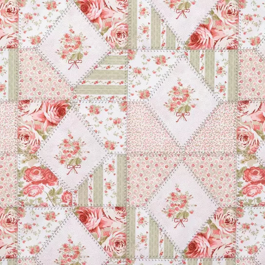 Pink White Patchwork Changing Pad Cover