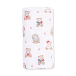 Christmas Teddy Bears Pink - Swaddle Blanket by Angel Dear
