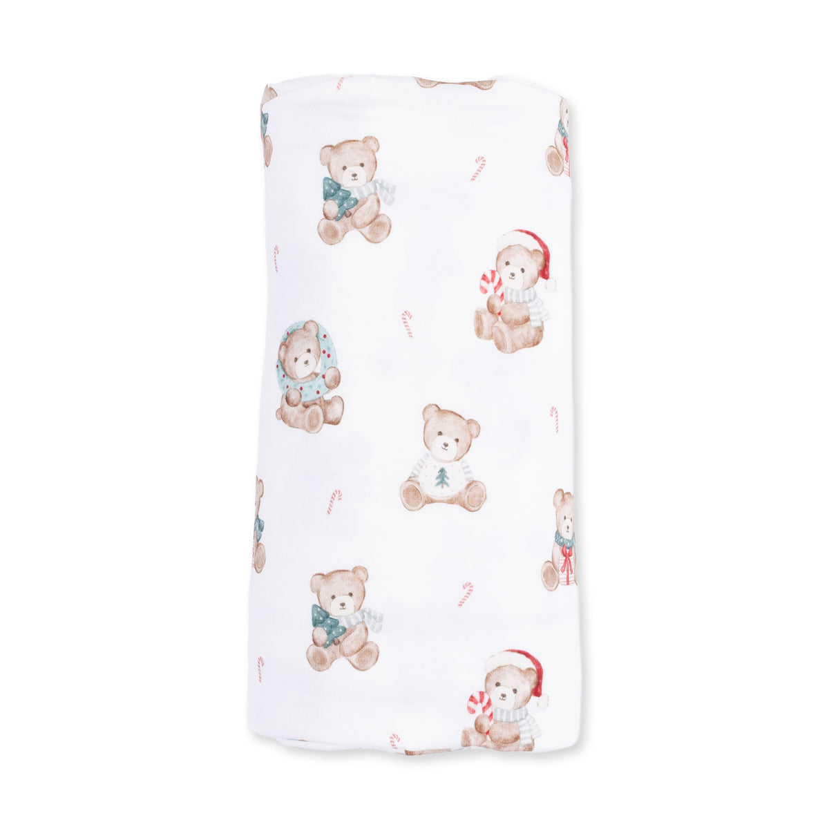 Christmas Teddy Bears Uni - Swaddle Blanket by Angel Dear