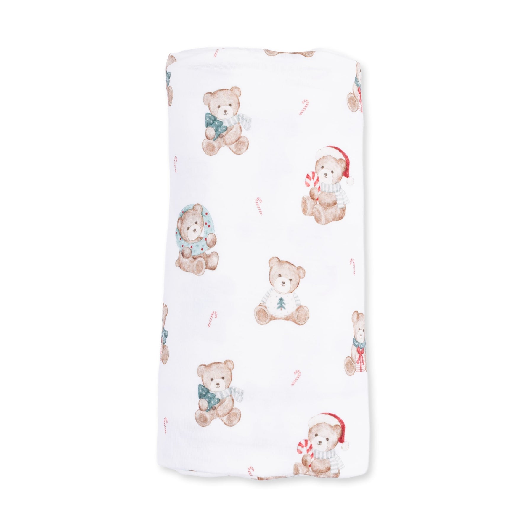 Christmas Teddy Bears Uni - Swaddle Blanket by Angel Dear