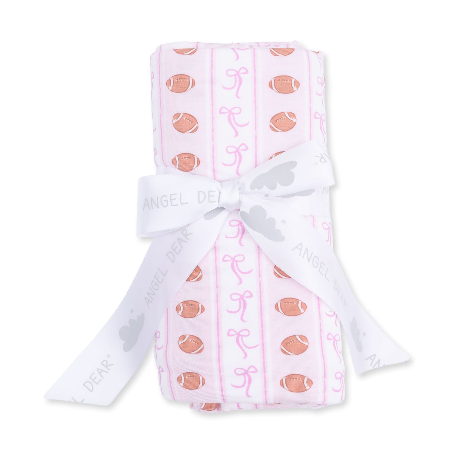 Football Bow Stripe - Swaddle Blanket by Angel Dear (view 2 of 3)