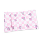 Heart Tattoo Check Pink - Swaddle Blanket by Angel Dear