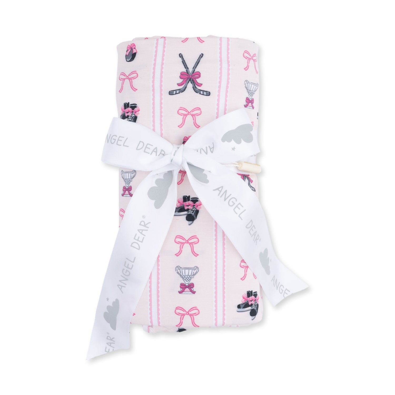 Megan's Bowtiful Hockey Stripe - Swaddle Blanket
