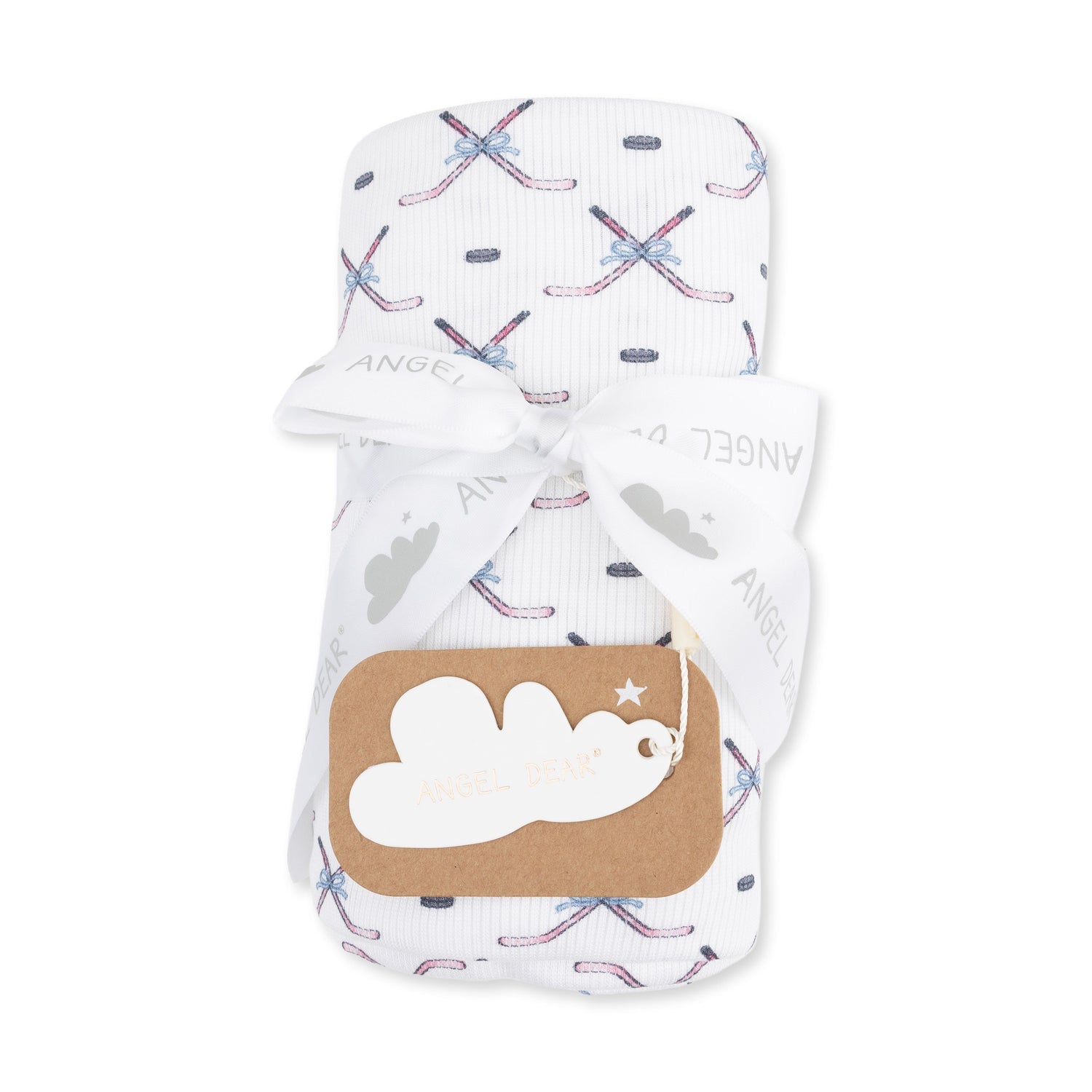 Simple Hockey Pink - Swaddle Blanket by Angel Dear (view 2 of 3)