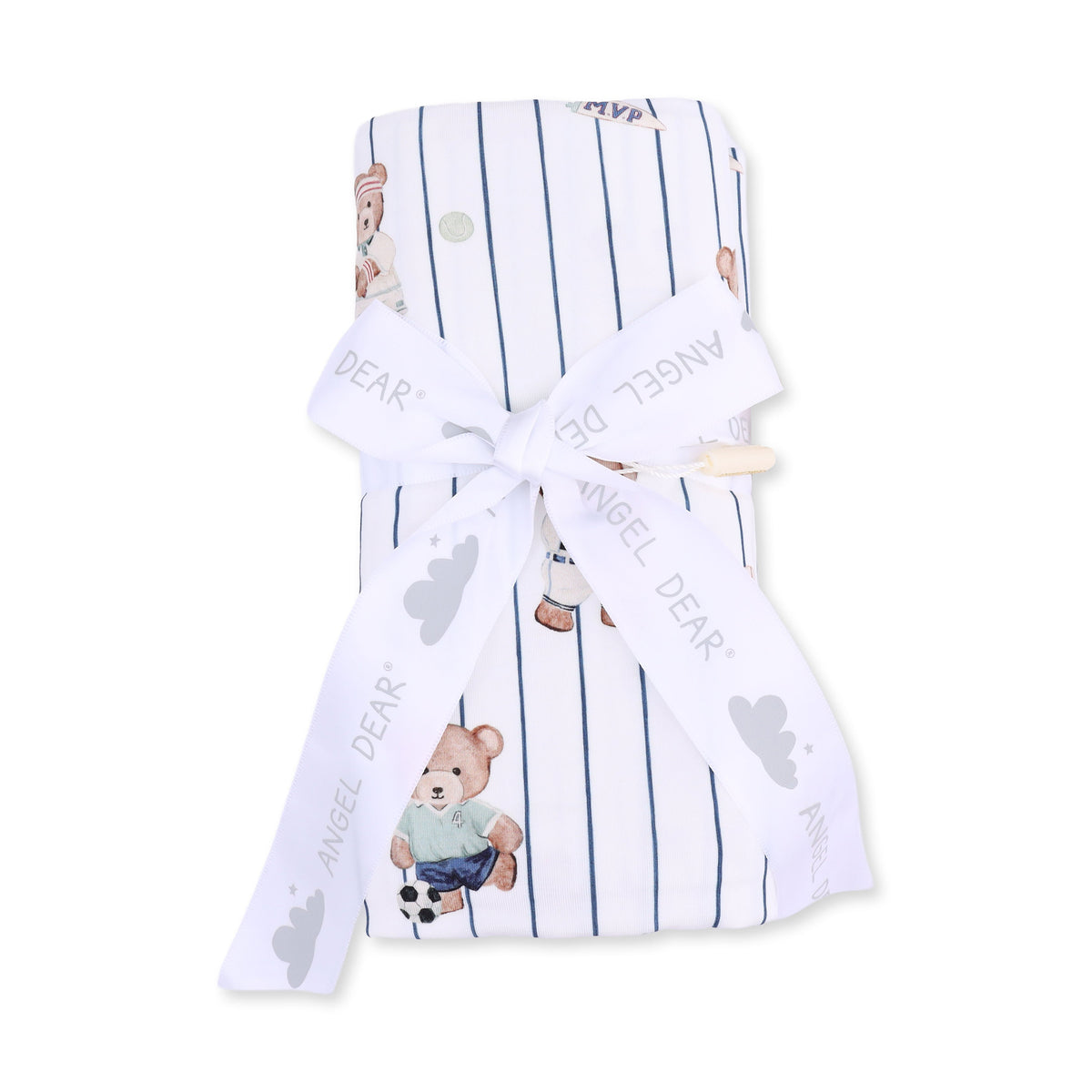 Mixed Sports Bears - Swaddle Blanket by Angel Dear