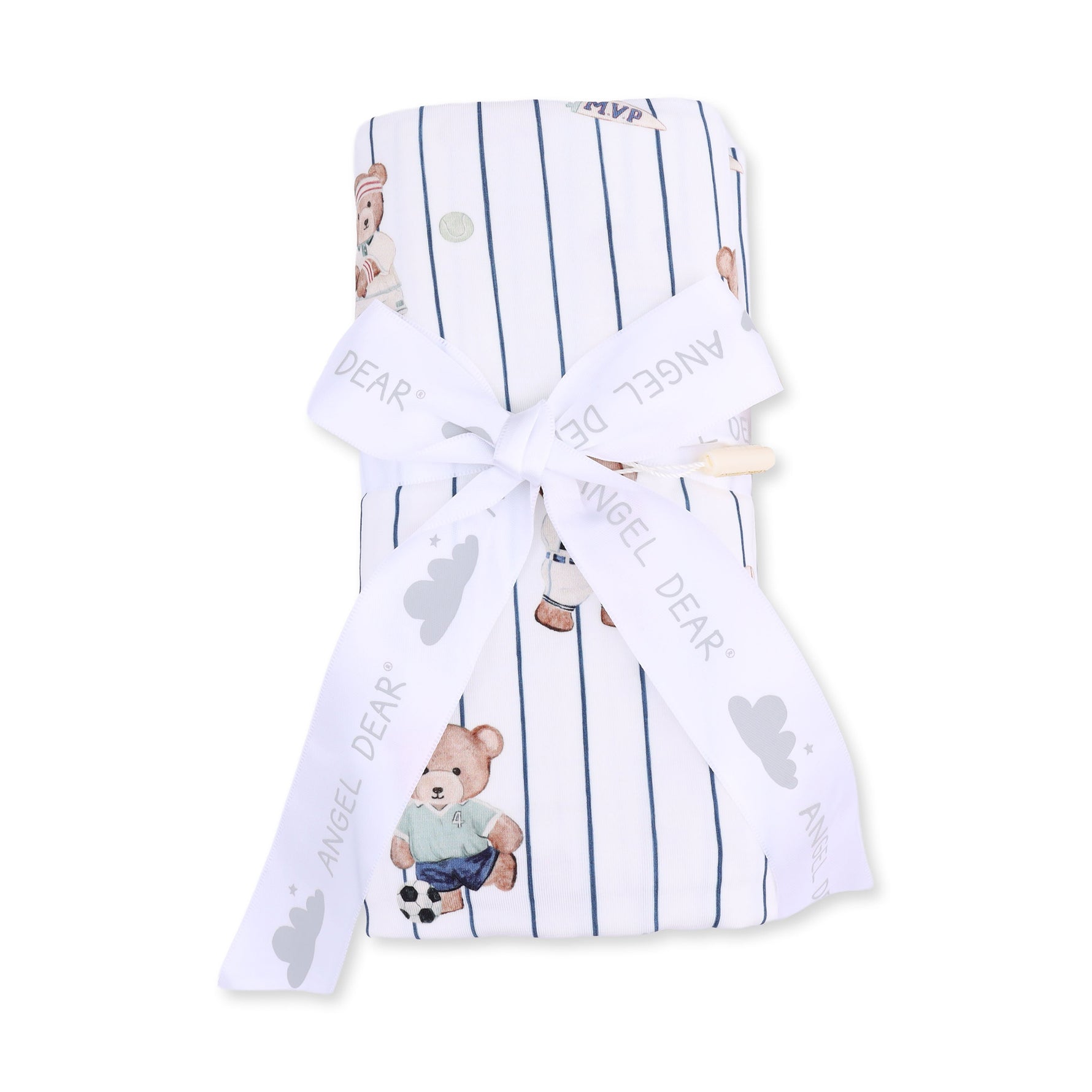 Mixed Sports Bears - Swaddle Blanket by Angel Dear
