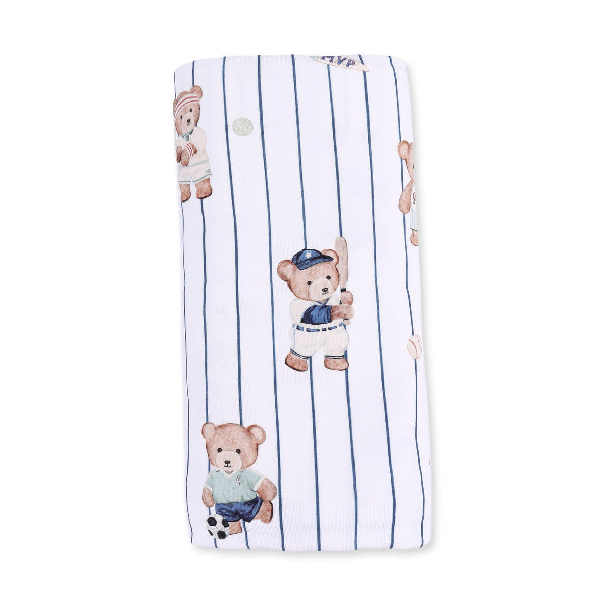 Mixed Sports Bears - Swaddle Blanket by Angel Dear