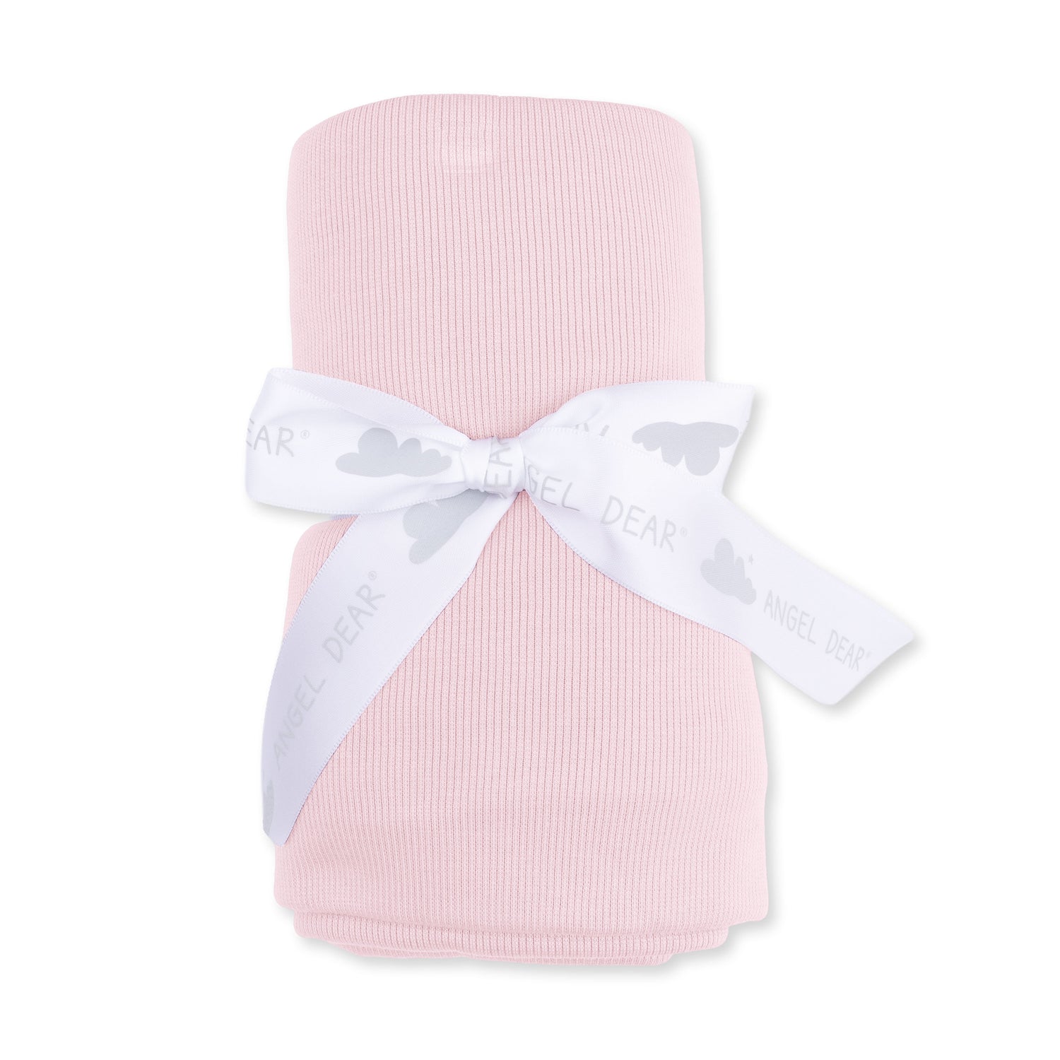 Solid Veiled Pink Rib - Swaddle Blanket by Angel Dear (view 2 of 3)