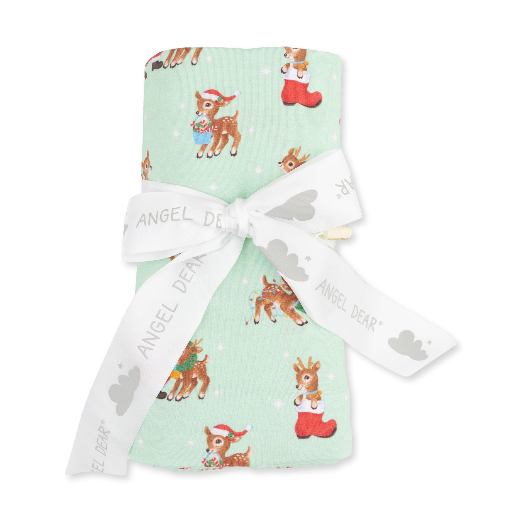 Vintage Reindeer & Santa Uni - Swaddle Blanket by Angel Dear