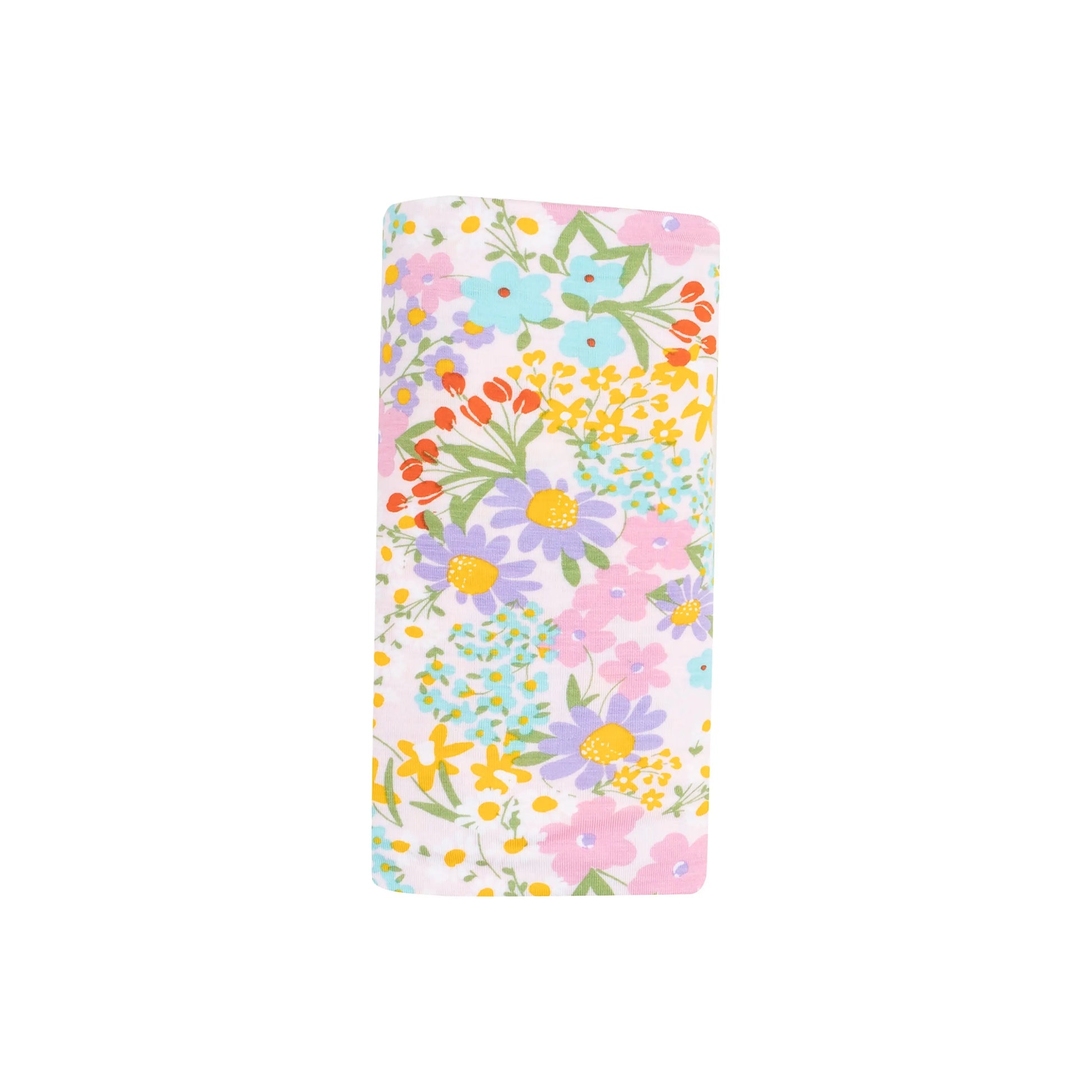 Amelia Floral Viscose Bamboo Swaddle Blanket 45x45 Inches.