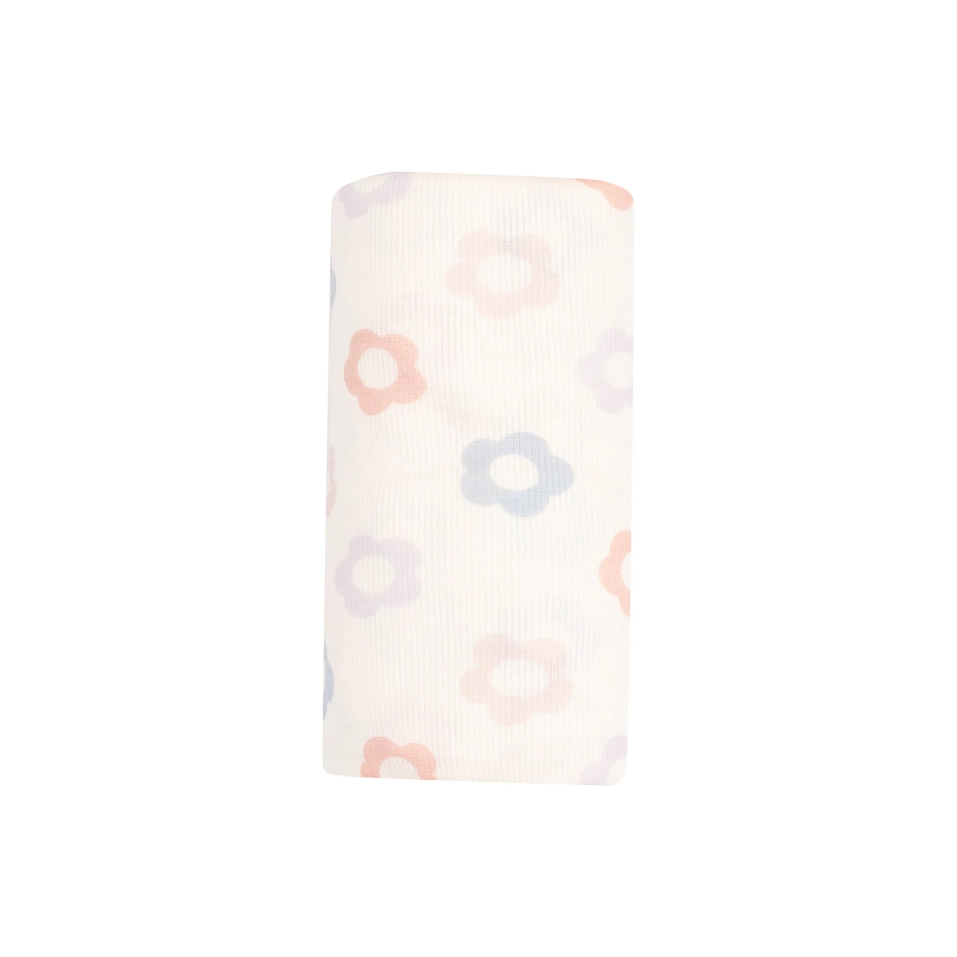 Swaddle Daisy Pop Ribbed Modal Blanket for Newborns and Toddlers 45x45 Inches.