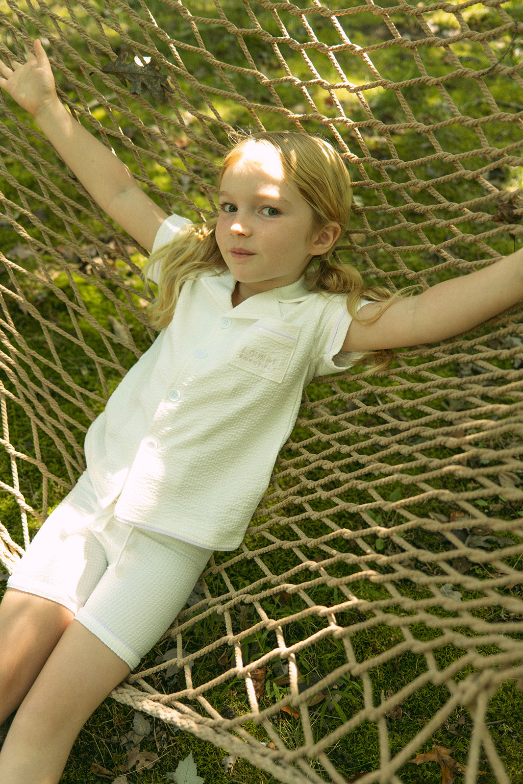Iris Pink Short Set Pajamas For Girls By Crew Kids NY