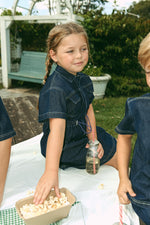 Crew Kids NY Dress Drawstring Waist Front Pockets for Girls Blue by Crew Kids NY at Everetts Place