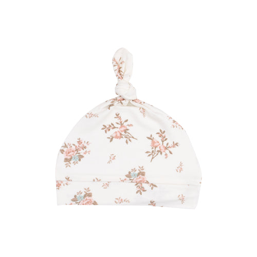 Knotted Hat - Vintage Rosebuds