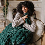 DOUBLE RUCHED FAUX FUR XL THROW BLANKETS Saranoni 