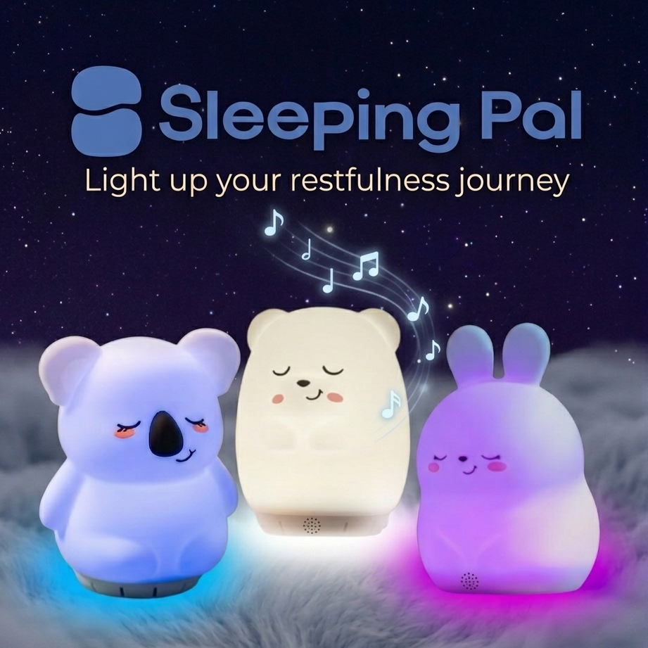 Sleeping Pal cordless bunny night lamp with soothing sounds for babies.