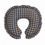 Cotton Nursing Pillow Cover with Ruffle - Blue Plaid by Little Mae & Co