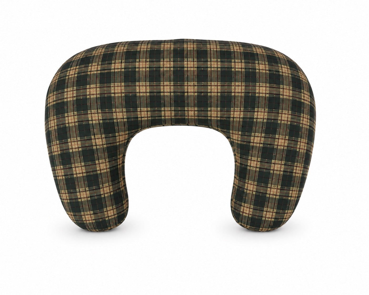 Green Plaid Ruffle Nursing Pillow Cover by Little Mae & Co