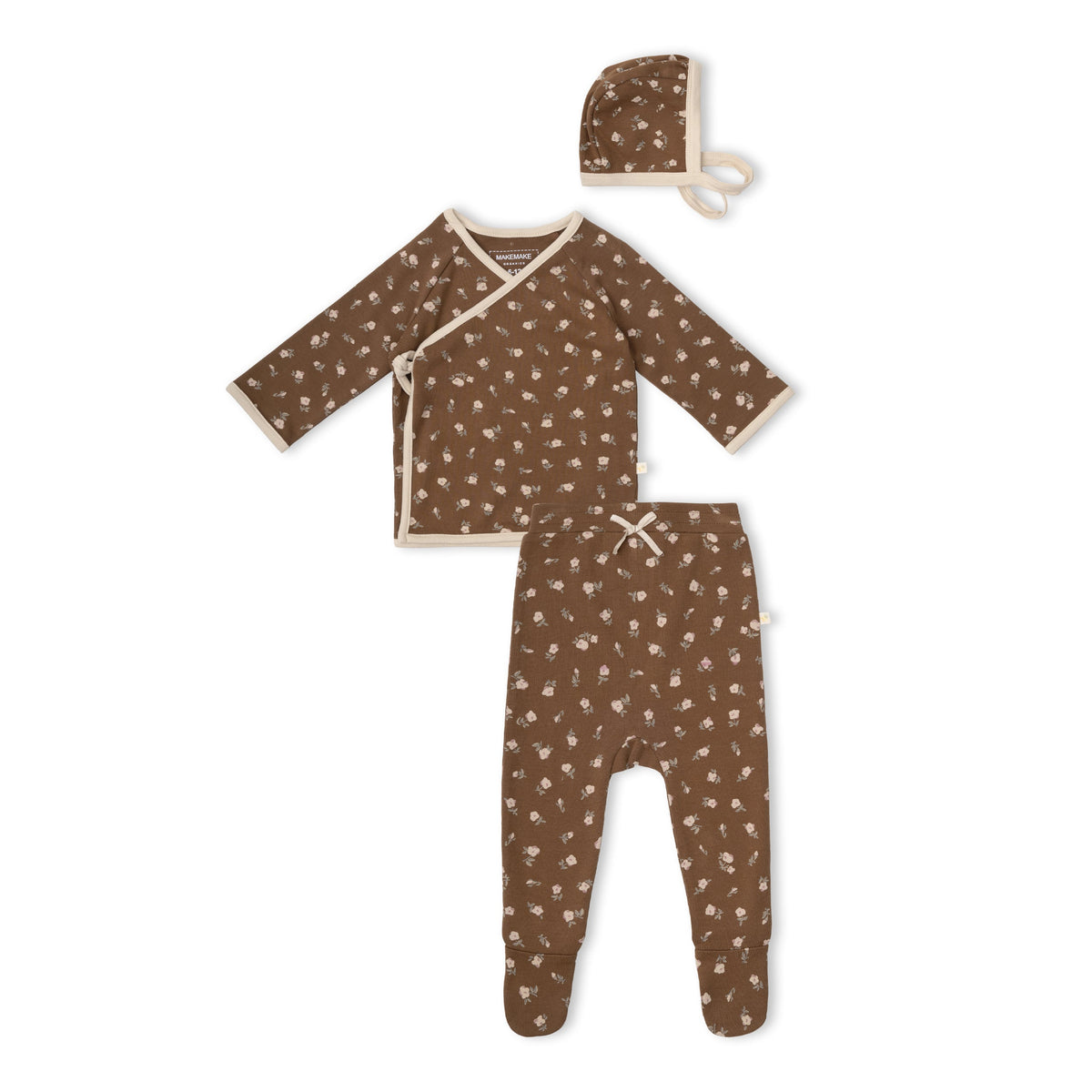 Organic Kimono Top & Footed Pants Set - Primrose by Makemake Organics
