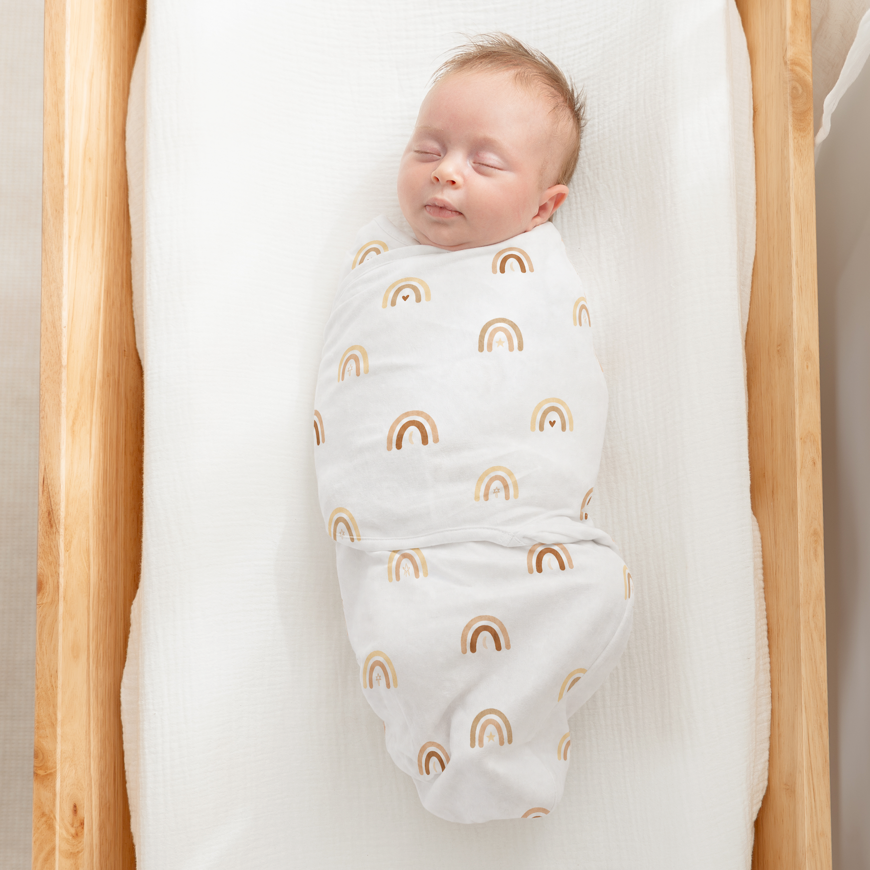 Easy Swaddle Blankets in Rainbow Bohemian, Pack of 3 by Comfy Cubs at Everetts Place