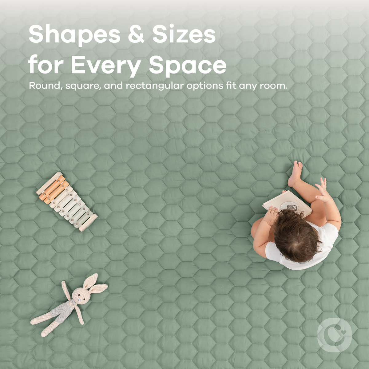 Play Mat with Non-Slip Bottom in Fern by Comfy Cubs at Everetts Place