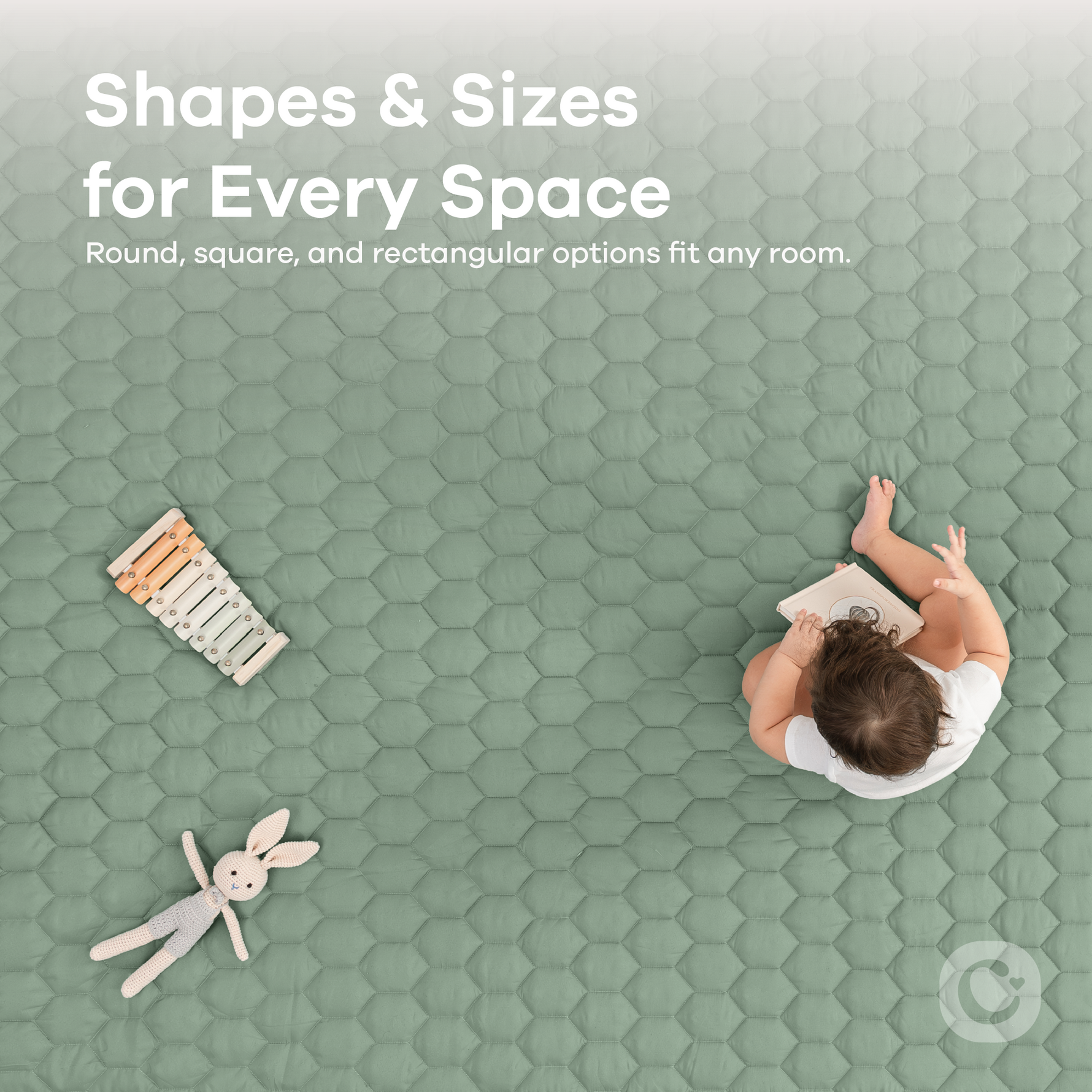 Play Mat with Non-Slip Bottom in Fern by Comfy Cubs at Everetts Place