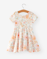 Spring and Summer Floral Print Milk Silk Girls Dress by Rylee Faith Designs at Everetts Place