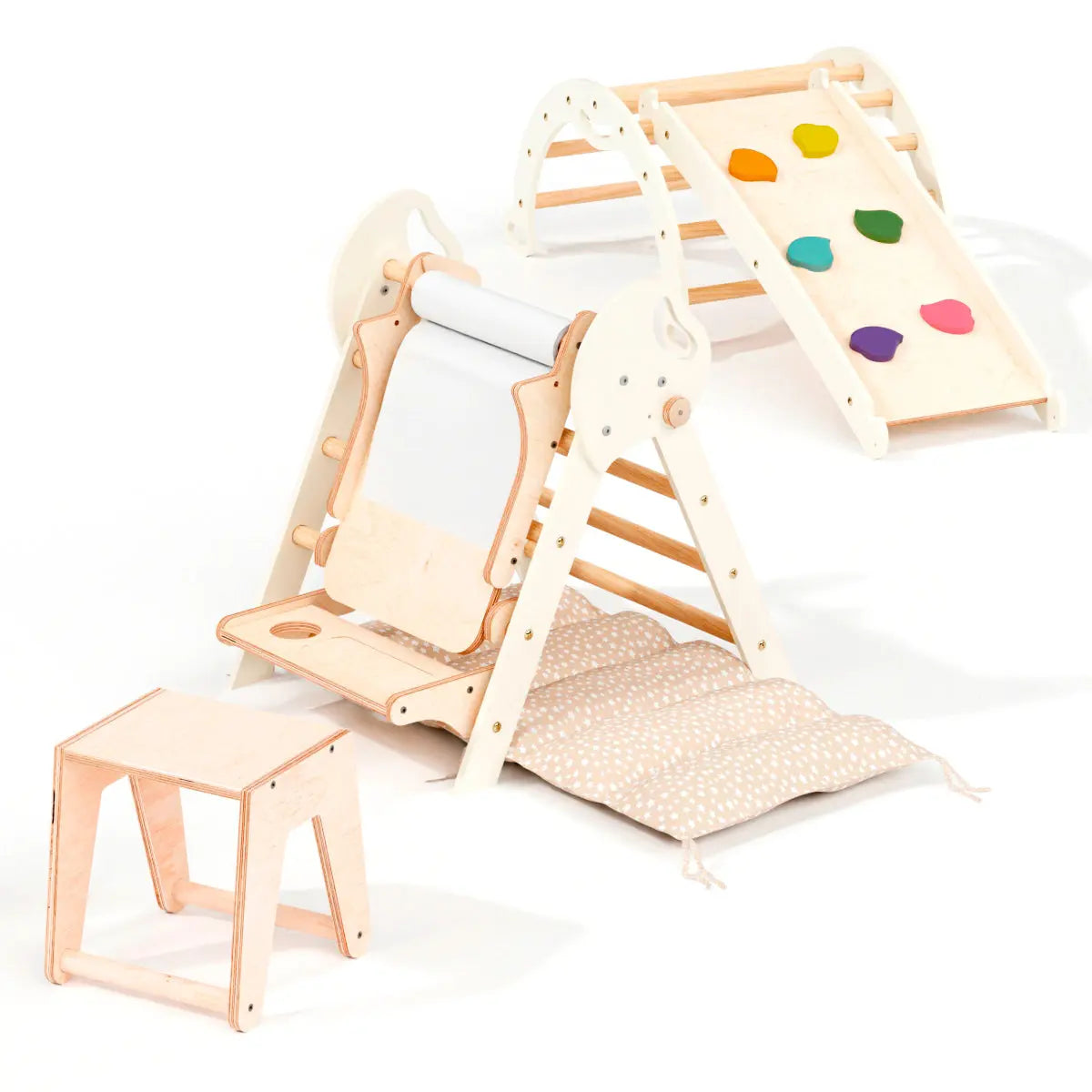 4in1 Montessori Climbing Set for Toddlers Pikler Triangle Arch Slide Board and Cushion Ages 1 to 3 Goodevas Everetts Place: Online Boutique 179.00