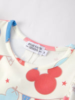Rylee Faith Designs 4th of july Cartoon Flag Print Girls Dress