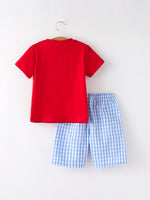 Rylee Faith Designs 4th of july Flag Embroidery Smocking Boys SetEveretts Place