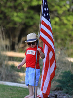Rylee Faith Designs 4th of july Flag Embroidery Smocking Boys SetEveretts Place