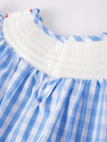 Rylee Faith Designs 4th of july Flag Embroidery Smocking Girls RomperEveretts Place