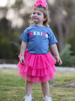 Rylee Faith Designs 4th of july “MERICA”Top Girls Gauze SkirtEveretts Place