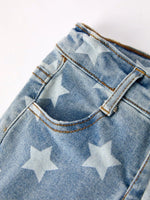 Rylee Faith Designs 4th Of July Patriotic Star Stripe Flare Jeans - 
