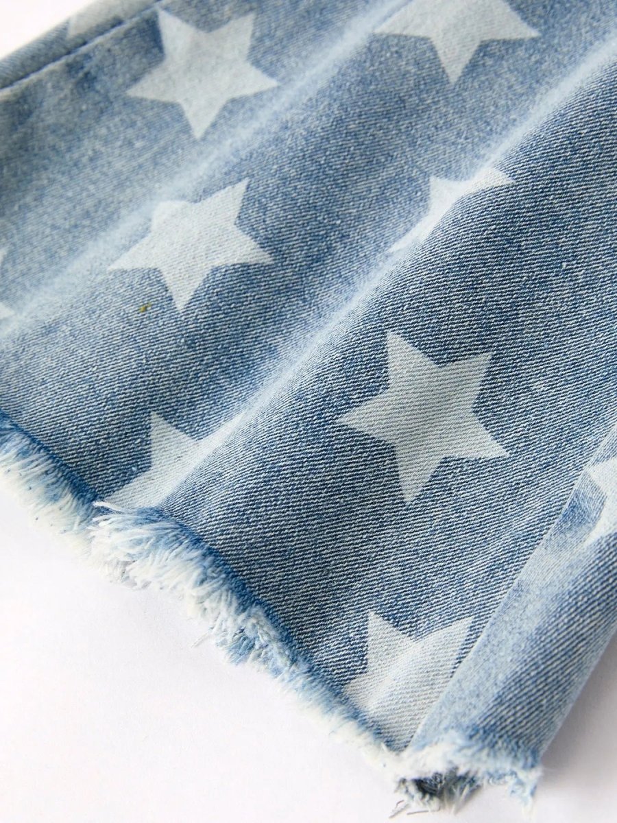 Rylee Faith Designs 4th Of July Patriotic Star Stripe Flare Jeans - 