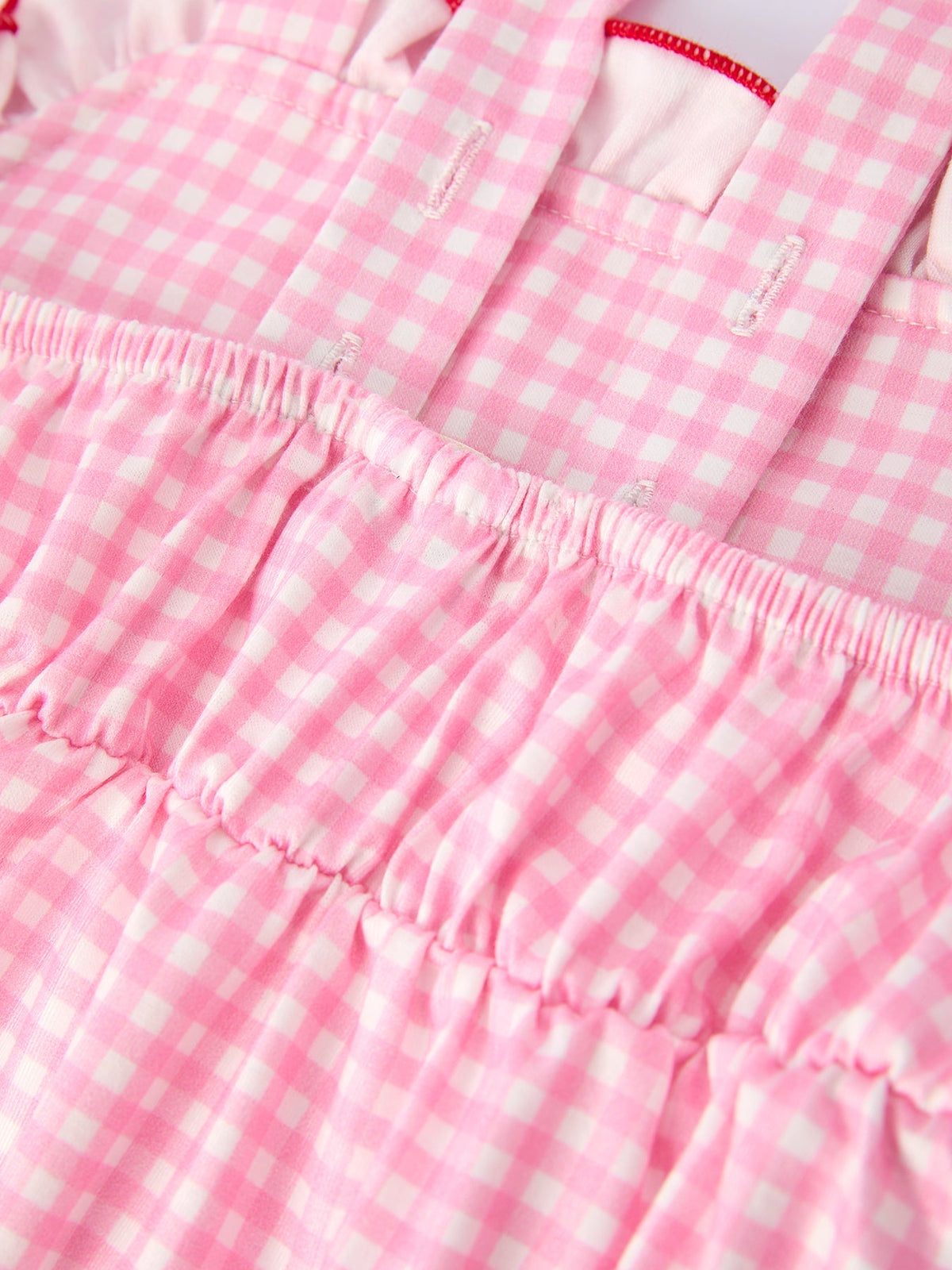 Rylee Faith Designs 4th of July Plaid Girls Dress Bow Ruffle