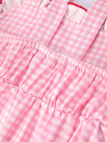 Rylee Faith Designs 4th of July Plaid Girls Dress Bow Ruffle
