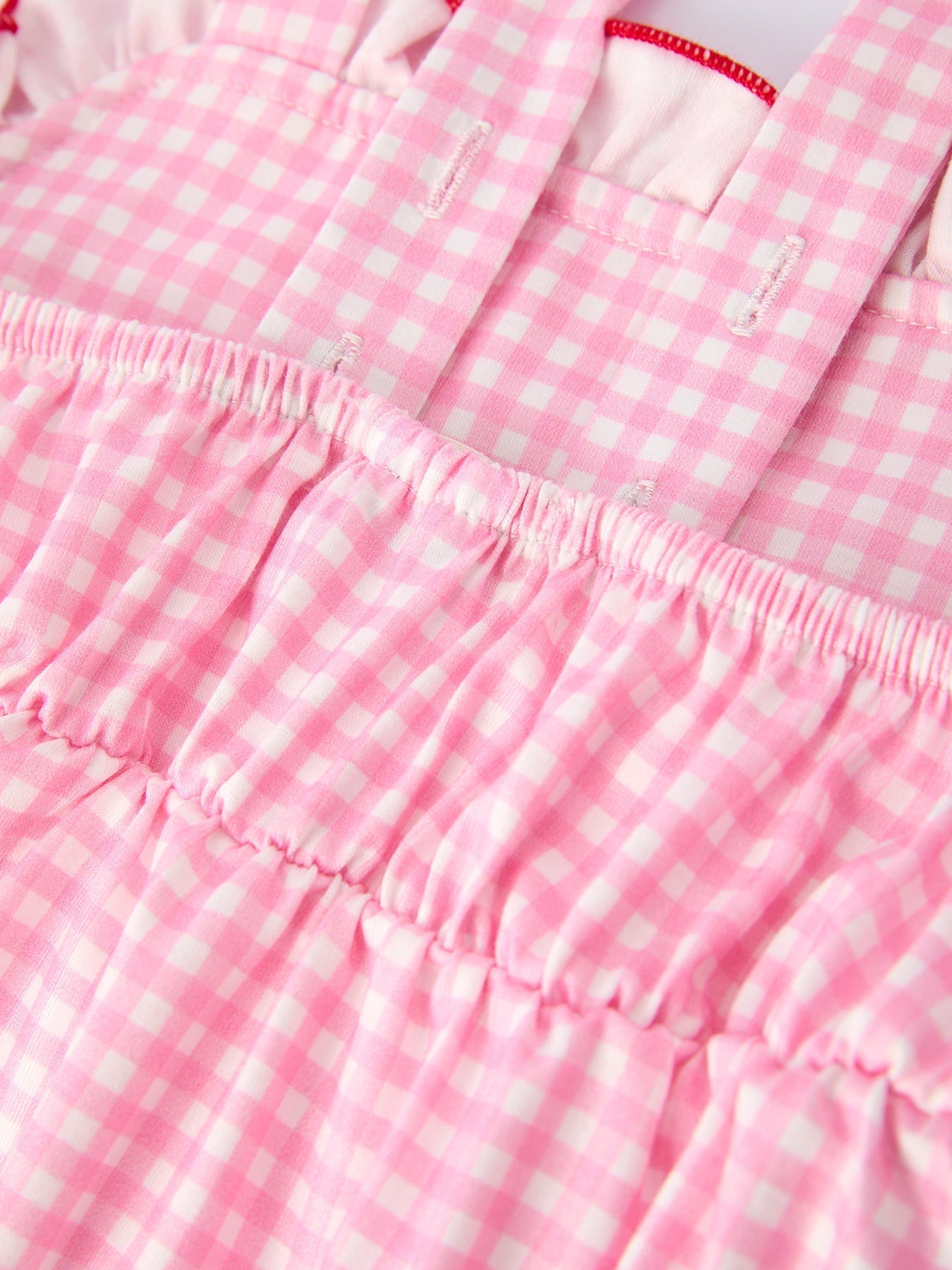 Rylee Faith Designs 4th of July Plaid Girls Dress Bow Ruffle