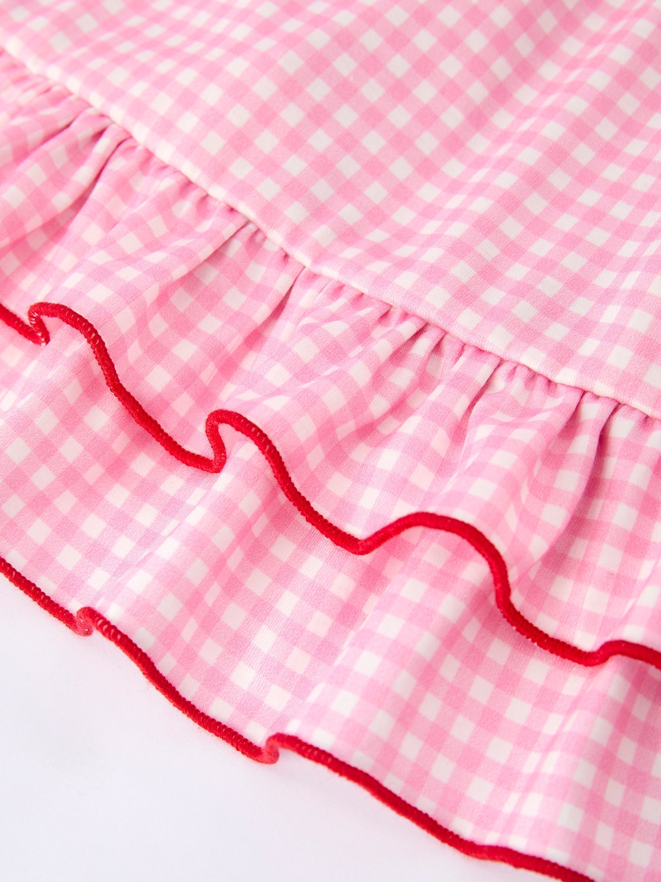 Rylee Faith Designs 4th of July Plaid Girls Dress Bow Ruffle